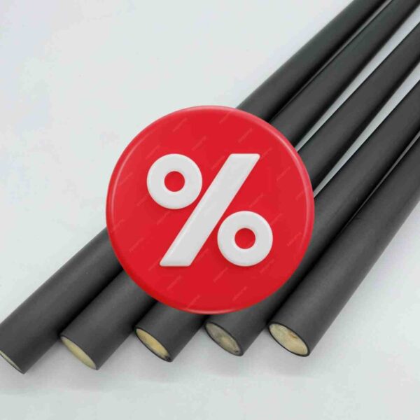 12.4mm Carbon fiber pool cue shaft Pro taper blank/tube/stick - Foam filled